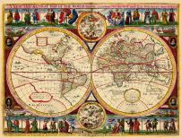 old world map art